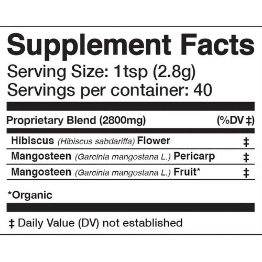 Mangosteen Hibiscus : Organic Vitamin C