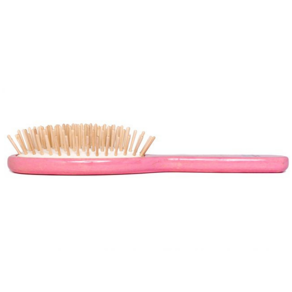 Pink Lacquered Big Oval Brush