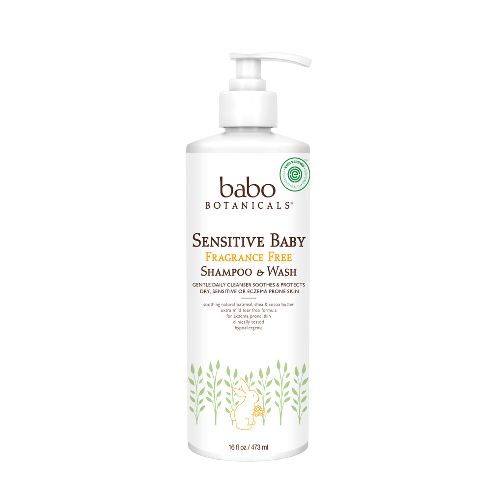 Sensitive Baby Shampoo & Wash, Fragrance Free - 16 oz.